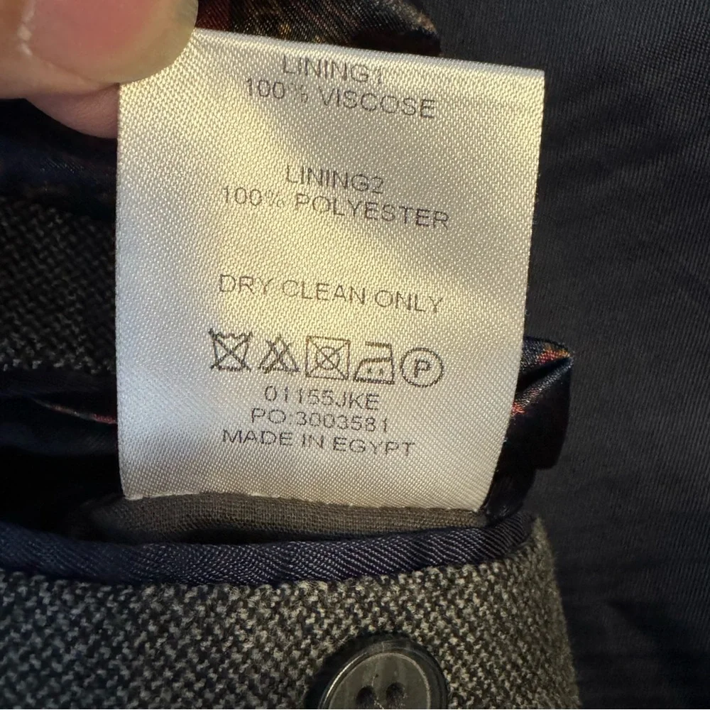 Alexandre London England Blazer 44R Grey Cotton Regular Fit Sport Coat Jacket‎